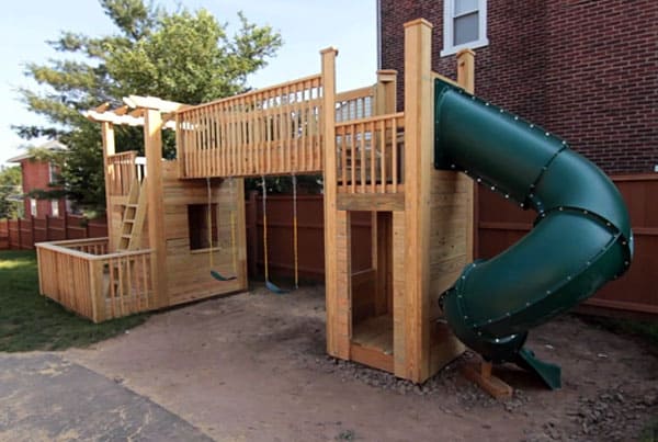 Diy best sale outdoor playset