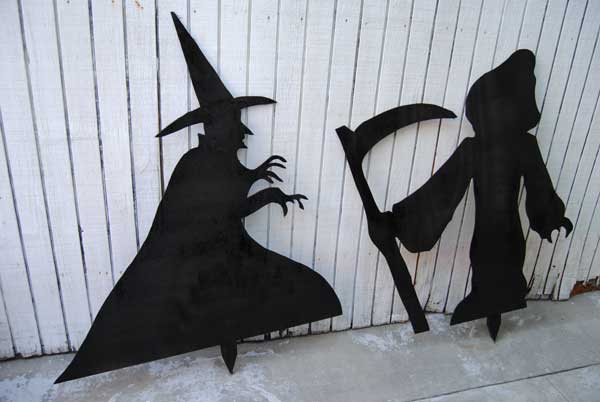 Make Witch and Grim Reaper Halloween Silhouettes