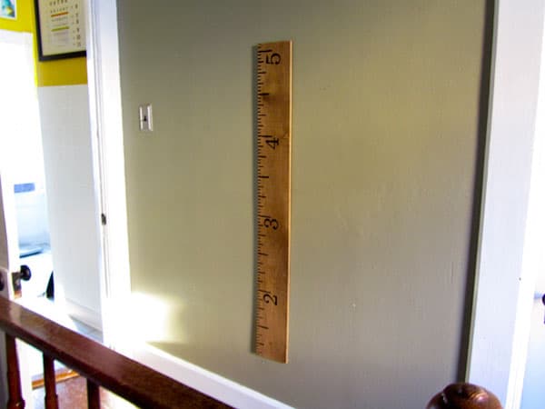 Large Wooden Ruler Height Chart