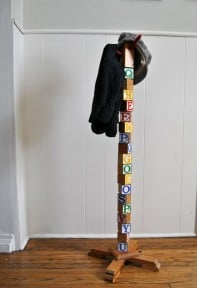 Make A Kids Building Block Coat Rack