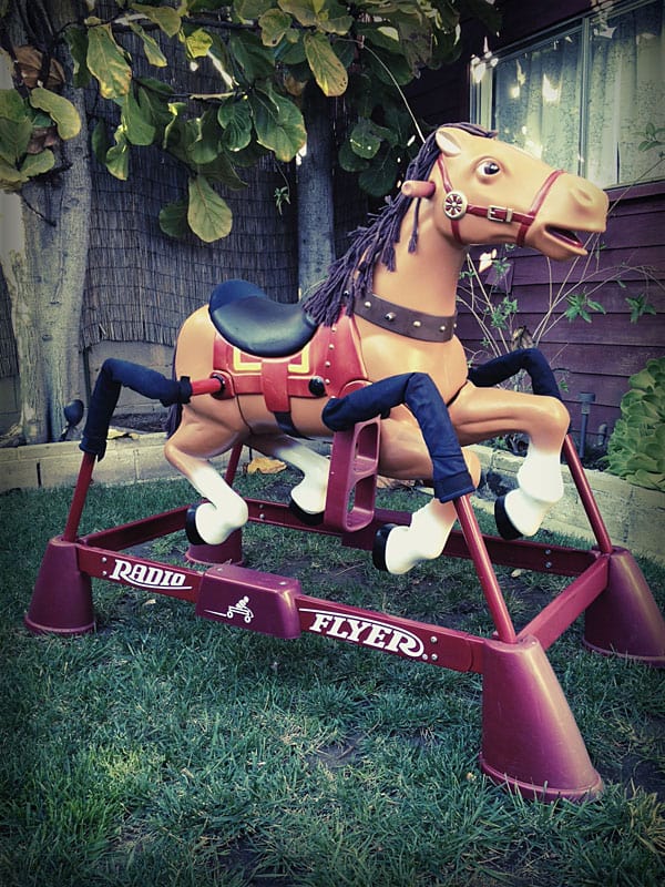 radio flyer rocking horse wooden