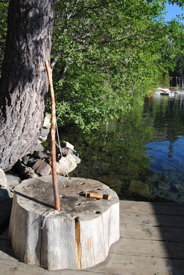 Build a Summer Camp Fishing Pole Holder, Built by Kids