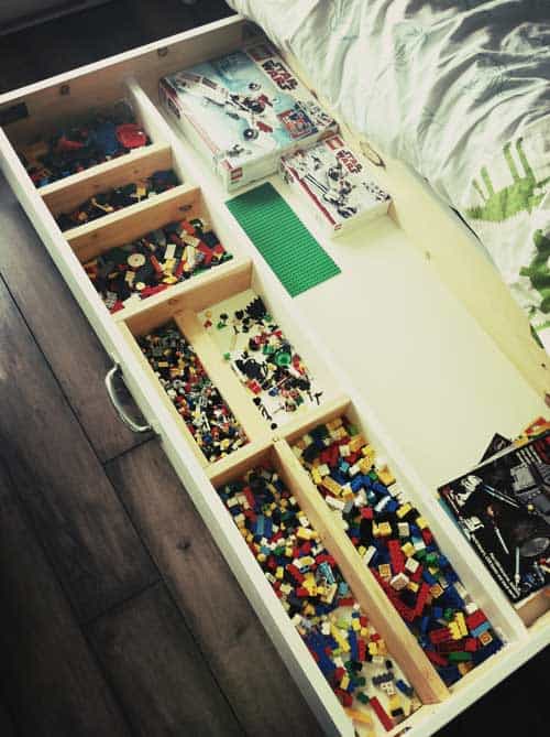 DIY Lego Tray Organizer from Wood, Storage Ideas, Legos Scattered On The  Floor? No More