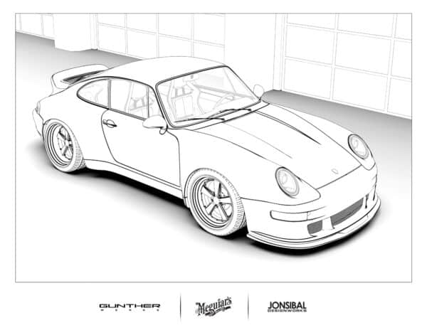 porsche 911 coloring page