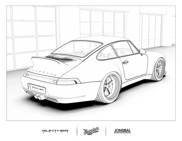 porsche 911 coloring page