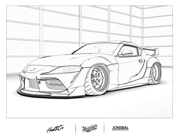 toyota supra coloring page
