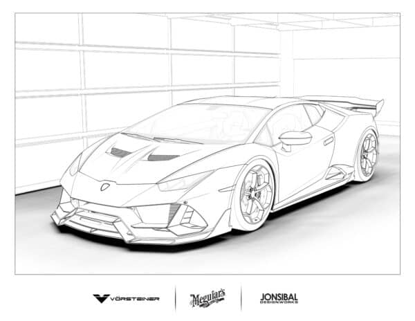 Lamborghini Huracan Evo coloring page