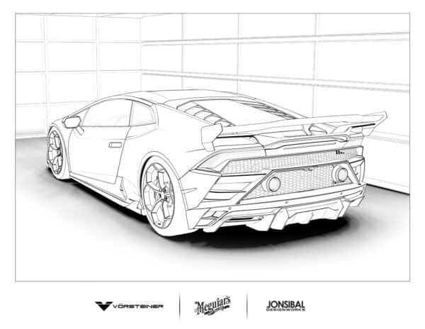Lamborghini Huracan Evo coloring page