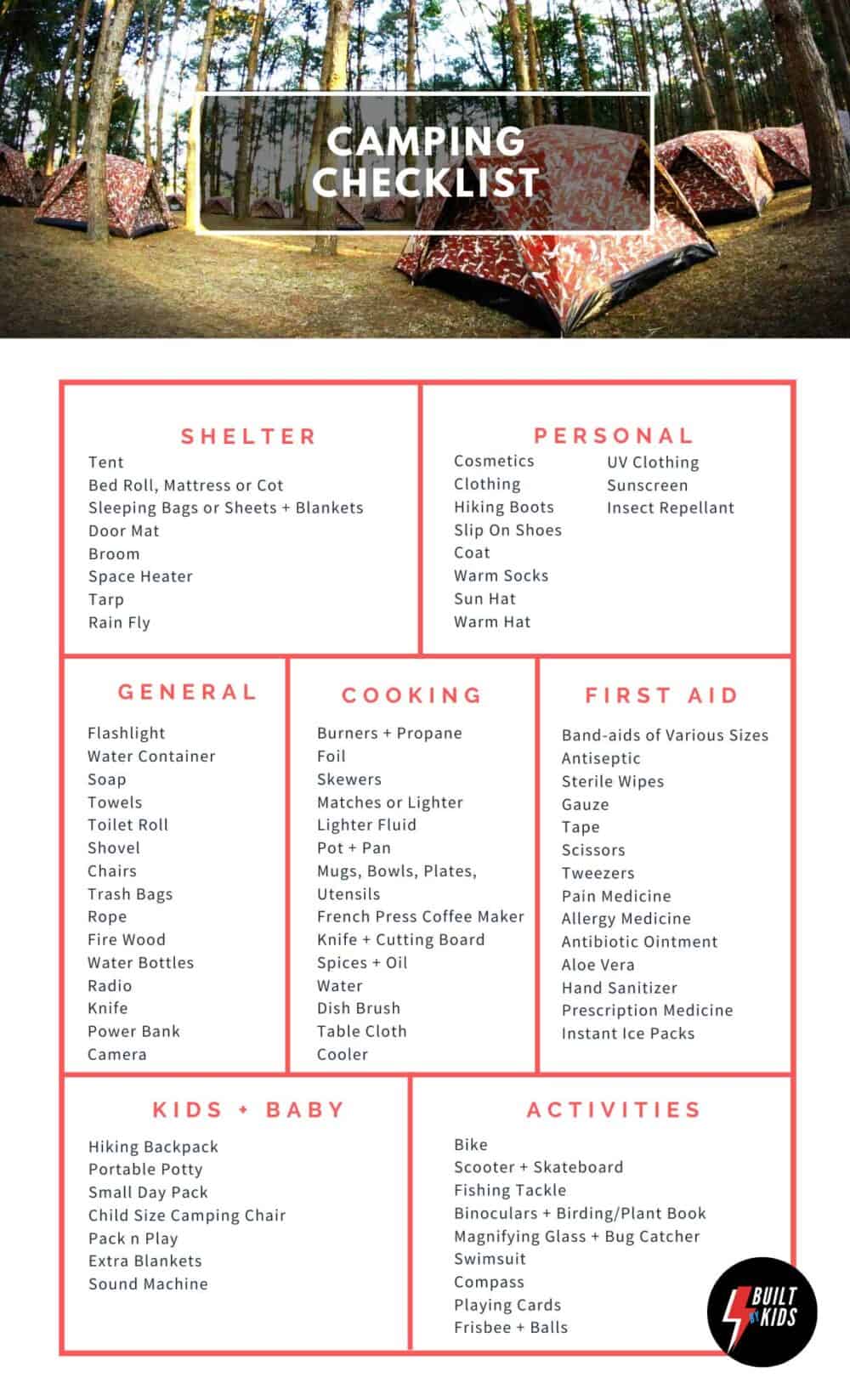 camping checklist