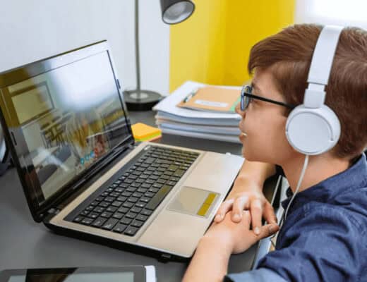 Kid Learning Online at Home
