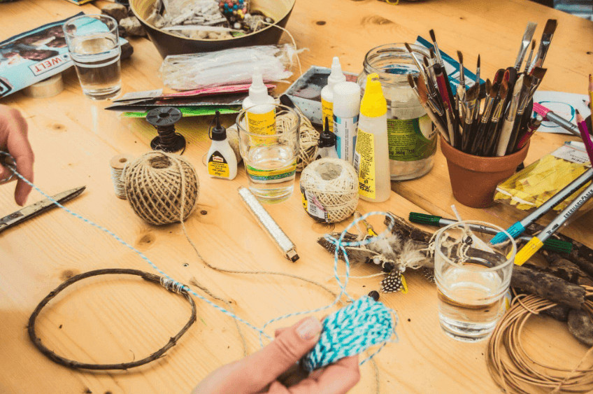 students crafting