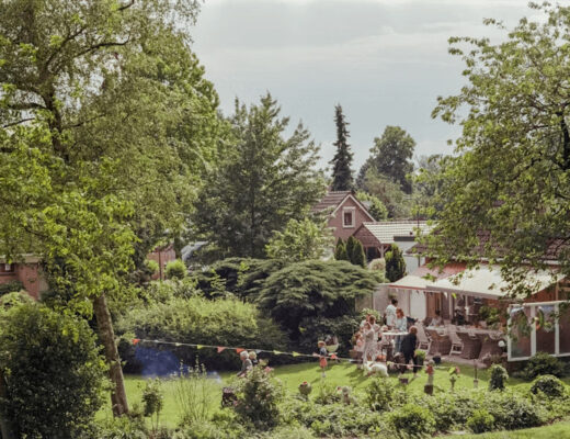 Family enjoying time together on a lush green field