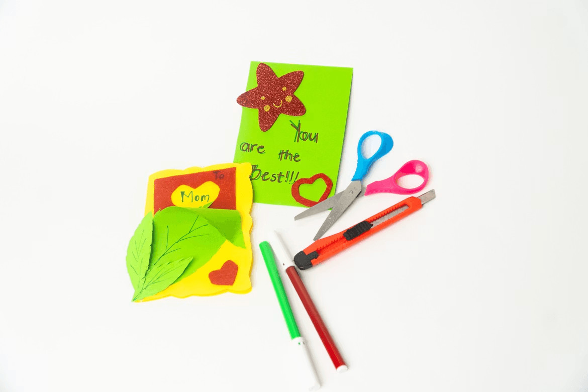 Scissors and a blank card, essential card making