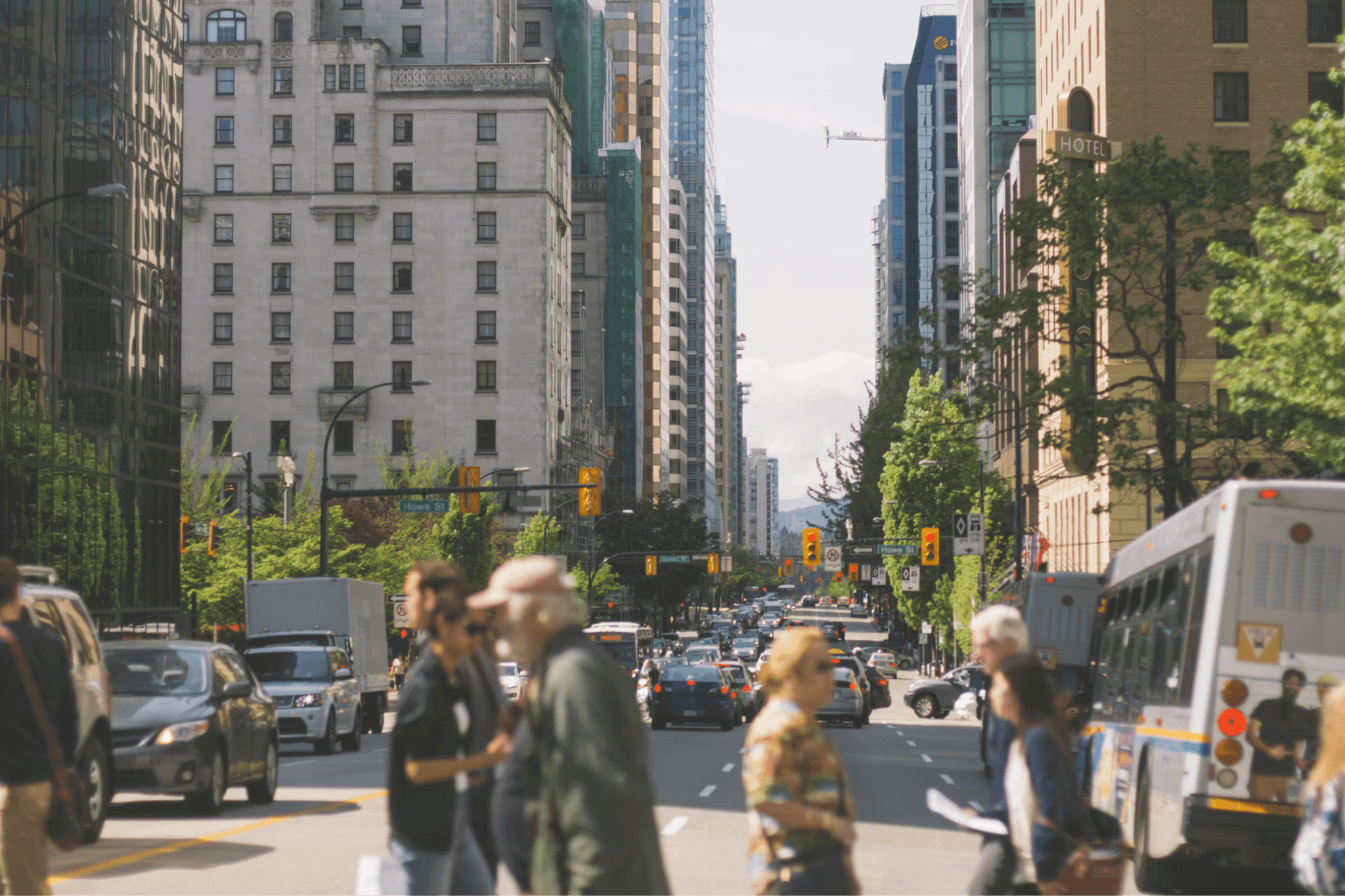 Group of people walking across a street