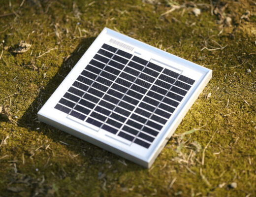 Small air conditioner on the ground, potentially for